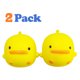 thumbnail image 1 of Paquete de 2 patos amarillos aplastantes, animales de crecimiento lento, juguete perfumado suave brillar Electrónica, 1 of 3