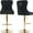 Black&Gold, variant on KISRAIS Swivel Bar Stools Set of 2, Velvet Counter Height Bar Stools for Kitchen Island, Adjustable Bar Chairs Barstools, Tufted Back, Metal Base