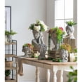 thumbnail image 3 of A and B Home 15.4" H Gray Cement Indoor Outdoor Rose Wreath Lady Head Planter, Home Décor, Garden Accent Sculpture, 3 of 5