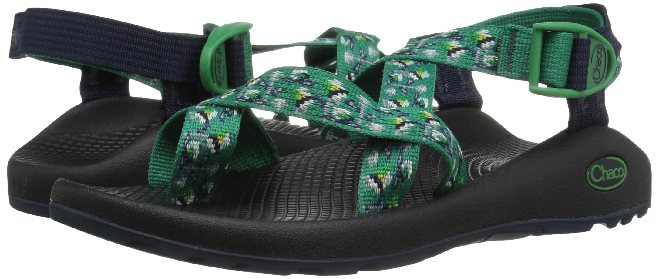 blue and green chacos