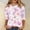Pink, variant on QHWAUAKFBN T Shirts For Women Trendy Graphic Printed Shirt 3/4 Sleeve Tunic Crewneck Blouse Tshirts Top