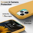 thumbnail image 4 of Shockproof Designed for iPhone 12 Pro Max Case, Liquid Silicone Phone Case with [Soft Anti-Scratch Microfiber Lining] Drop Protection 6.7 inch Slim Thin Cover, Honey Yellow, 4 of 16