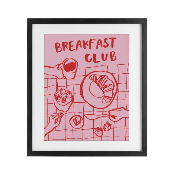 Stupell Industries Breakfast Club Doodles Black Framed Print Under Glass, design by Jenaya Jackson