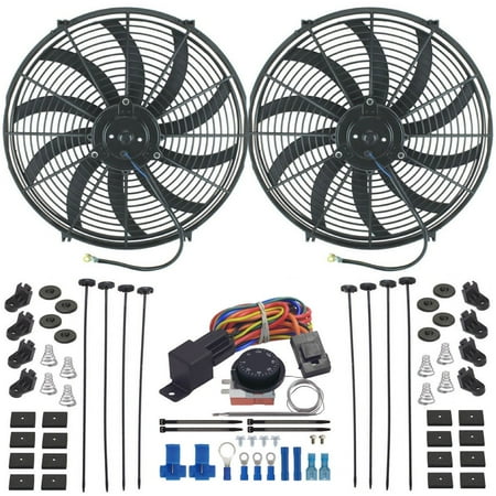 Dual 16 Inch Electric Radiator Fan S Adjule Thermostat Dual 16 Inch Electric Radiator Fan S Adjule Thermostat Controller Kit