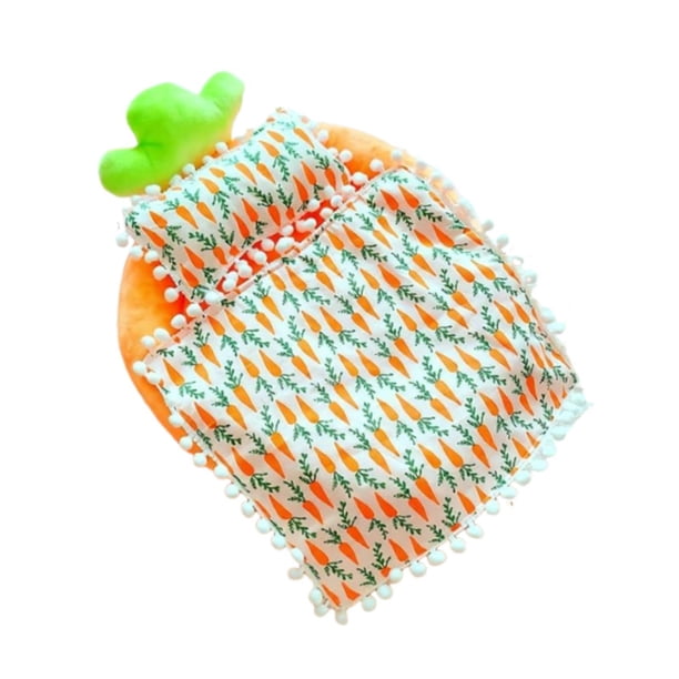 Cama de muñeca para escritorio, exhibición, suave, mini cama de princesa, linda figura de peluche, cama para dormir Naranja