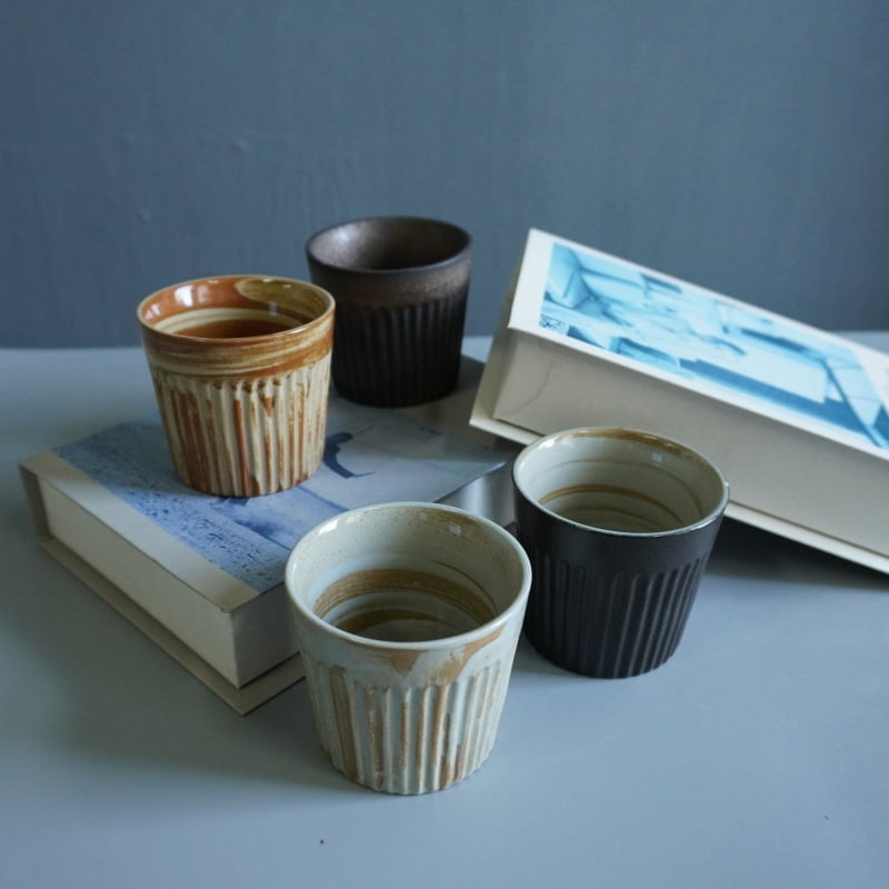 TL New Single Cup Ceramic Cup Japanese Tea Cup Handmade Coarse Pottery Water Cup Mug Espresso Cup Master Cup
