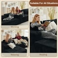 thumbnail image 5 of Aemeios Upholstery Corduroy Sofa Cloud Sectional Couch with L-Shape Chaise Modular Sofa No Assembly Required, Black, 5 of 10