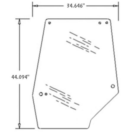 - 248724A1 New LH Upper Door Glass Made for Case-IH Tractor Models 5120 5130 +