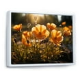thumbnail image 2 of Designart "Yellow Buttercups landscape Sunrise III" Floral Floater Framed Canvas Print, 2 of 7