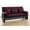 Burgundy, variant on 100% Cotton Zippered Futon Cover Full Size - Black - Machine Washable Futon Mattress Cover with Zipper, Durable Armless Sofa Bed Covering (54x75)