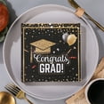 thumbnail image 4 of 20PC Graduation Napkins Black and Gold 2025 Congrats Grad Themed Party Luncheon Paper Napkins Disposable Graduation Decoration Supplies, 4 of 6