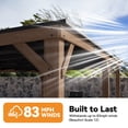 thumbnail image 5 of Modern Shade 12x24 Cedar Wood Gazebo Hardtop Slope Roof Rot Resistant Snow And Wind Resistant For Backyard Deck And Garden, 5 of 8
