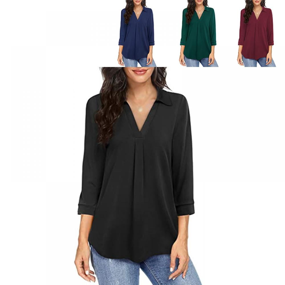 Ladies Tops Plus Size Office Shirts 