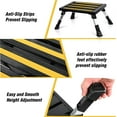 thumbnail image 4 of Nilight RV Steps Folding Aluminum Step Stool Heavy Duty Camper Steps, 16.5"x12" Surface, 4 Levels Adjustable Height Portable Platform Step Anti-Slip Rubber feet Supports up to 500lbs for Camper,Black, 4 of 7