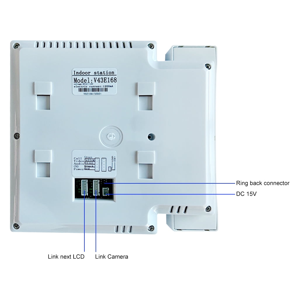 Video Intercom System for Apartment,3 Units 4.3 inch Monitor Wired Video Door Phone Kit,Indoor Outdoor Video Doorbell, Doorphone Telephone Style, Onekey Unlock,2 Way Audio, 3-Screen for Home