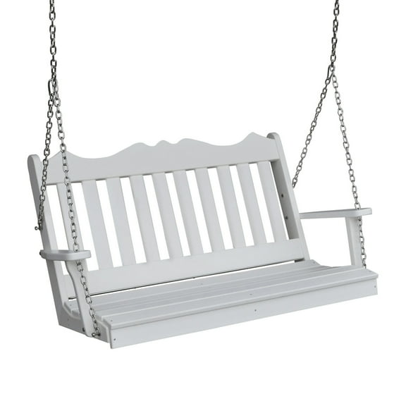 Keystone Amish Co. 4 Foot York Composite Porch Swing, Bright White