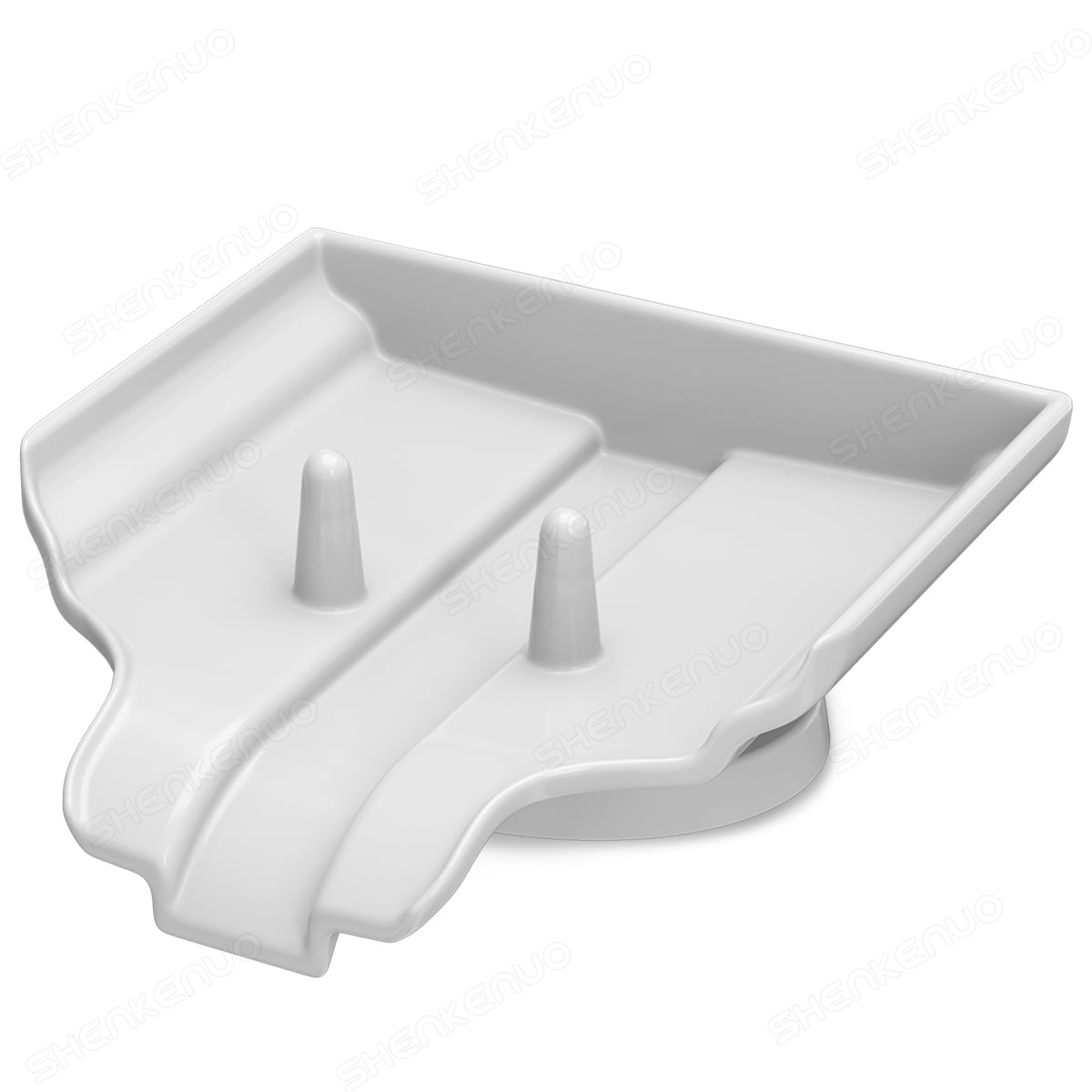 White Soap Dish Saver Holder Suction Dryer Waterfall Drain Clean Dry