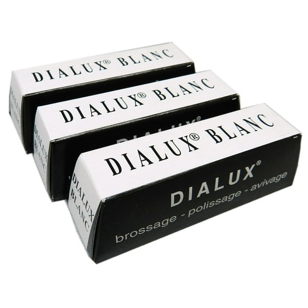 White Dialux Polishing Compound 3 Bars Blanc Rouge Polish Gold, Silver