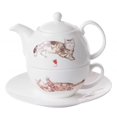thumbnail image 1 of Roy Kirkham ER3071 90 mm Cats Tea for One Teapot with Tea Cup & Saucer, Multi Color, 1 of 1