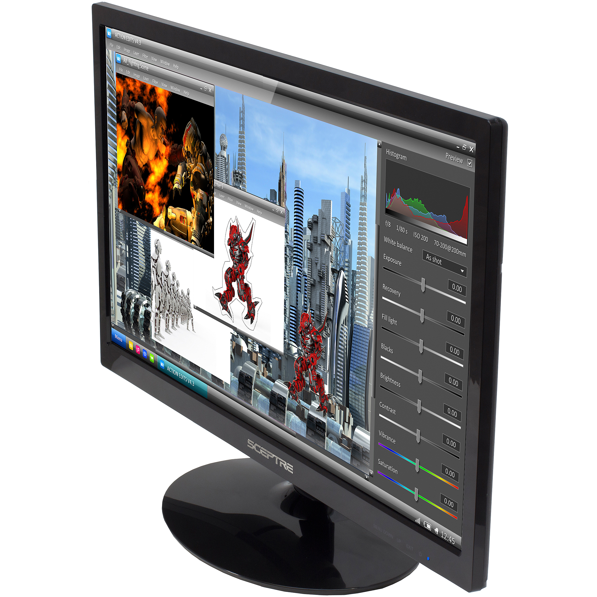 Sceptre Computer Monitor 22" LED Full HD 1080p Built In Speakers Slim