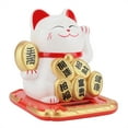 thumbnail image 4 of Fortune Cat, Solar Powered Adorable Swing Lucky Beckoning Fortune Welcoming Cat Home Car Decor(Blanco), 4 of 10