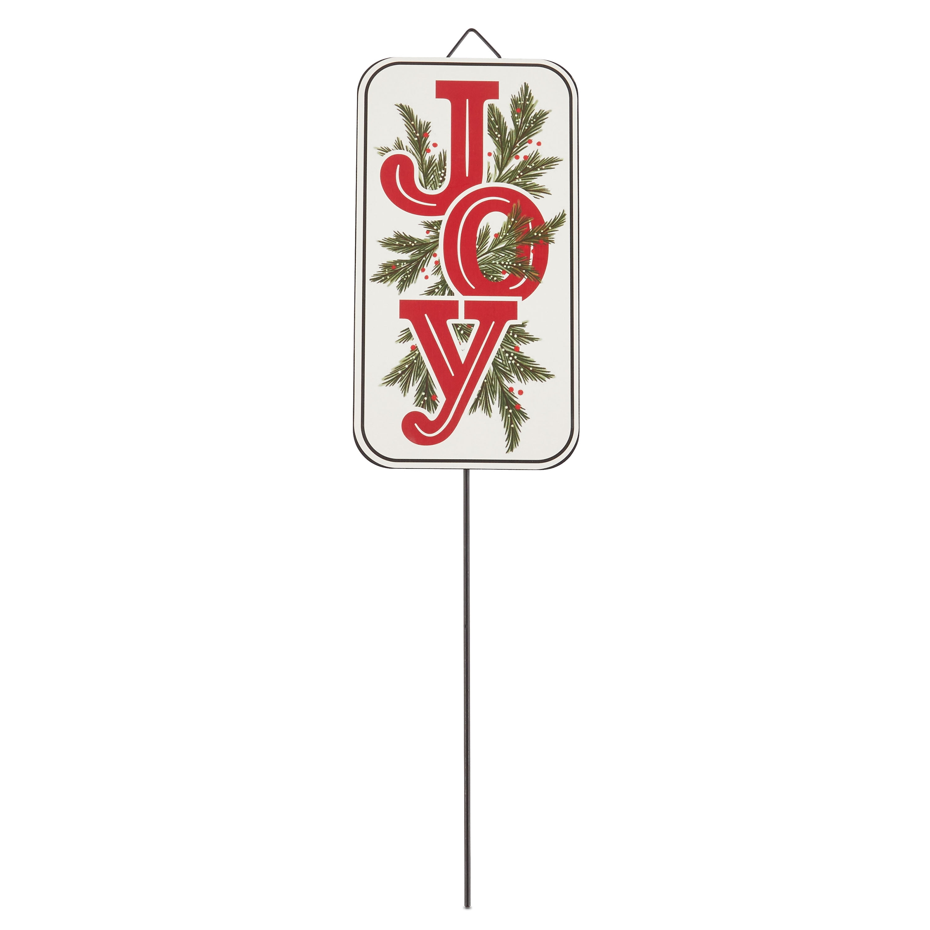 Holiday Time Metal Staked Sign, Joy, 17"