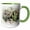 Green/White, variant on 3drose, Image of Watercolor Artichoke Art, 11oz Mug