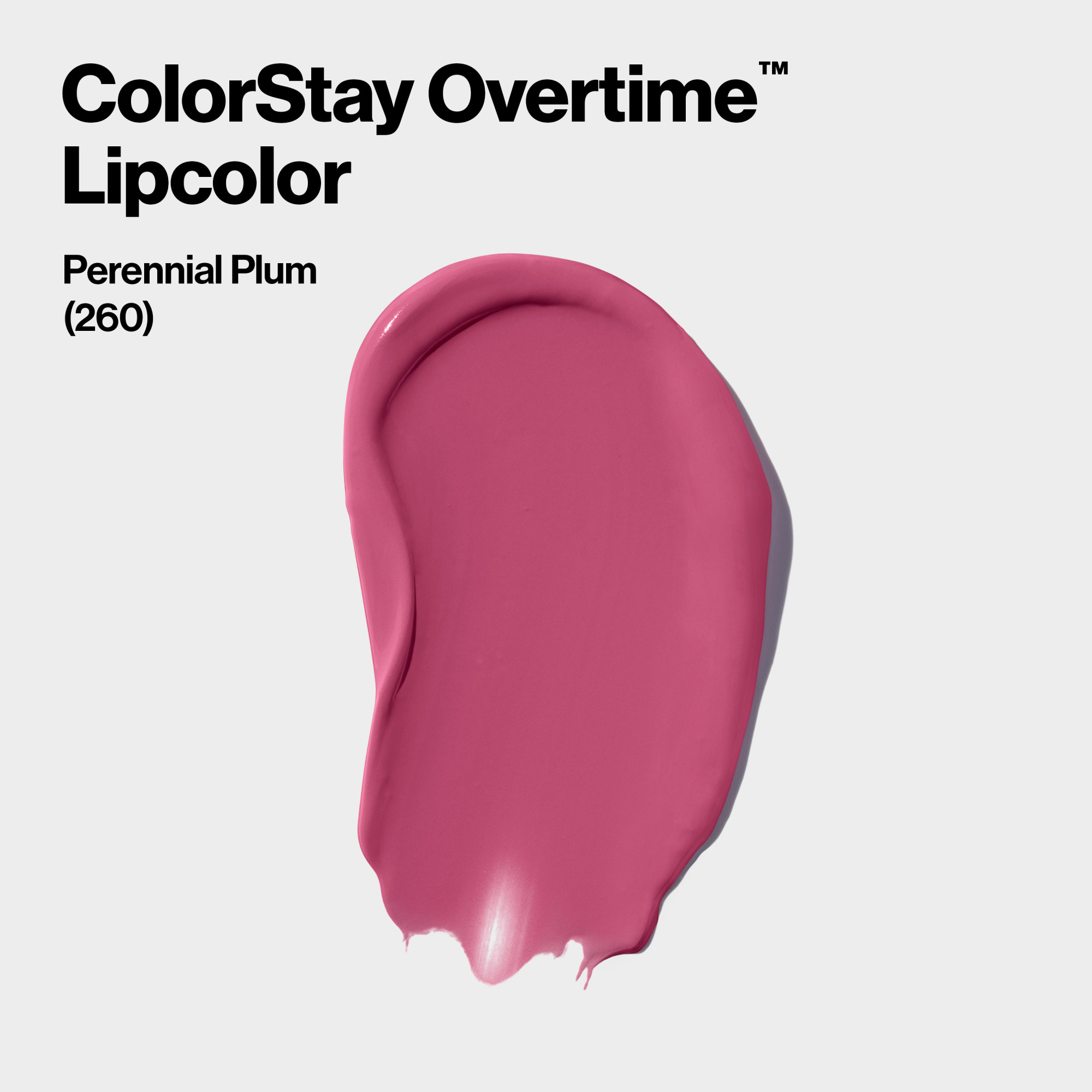 Revlon ColorStay Overtime Longwearing Gloss Lipstick with Vitamin E, 260 Perennial Plum, 0.07 fl oz - image 3 of 8