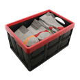 thumbnail image 5 of Dependable Industries Inc. Essentials Collapsible Storage Box Foldable Utility Bin with Lid 100's of Uses for Home Storage Office Auto Trunk Organization - Black with Red, 5 of 5