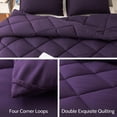 thumbnail image 4 of Set de edredón Decroom, ligero, morado, tamaño king, 4 of 8
