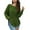 Olive Green, variant on Herrnalise Women's Knitted Crop Tops Long Sleeve Round Neck Pullover Split Solid Color Top Round Neck Sweater Pullover Jumper Sweaters