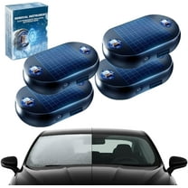 2026 Electromagnetic Anti Freezing Device for Car, 1/2/4/8 PCS Solar/USB Powered Windshield Frost Prevention Accessory, Quiet Operation, Easy Peel-and-Stick Install, No-Interference Design (4PCS)