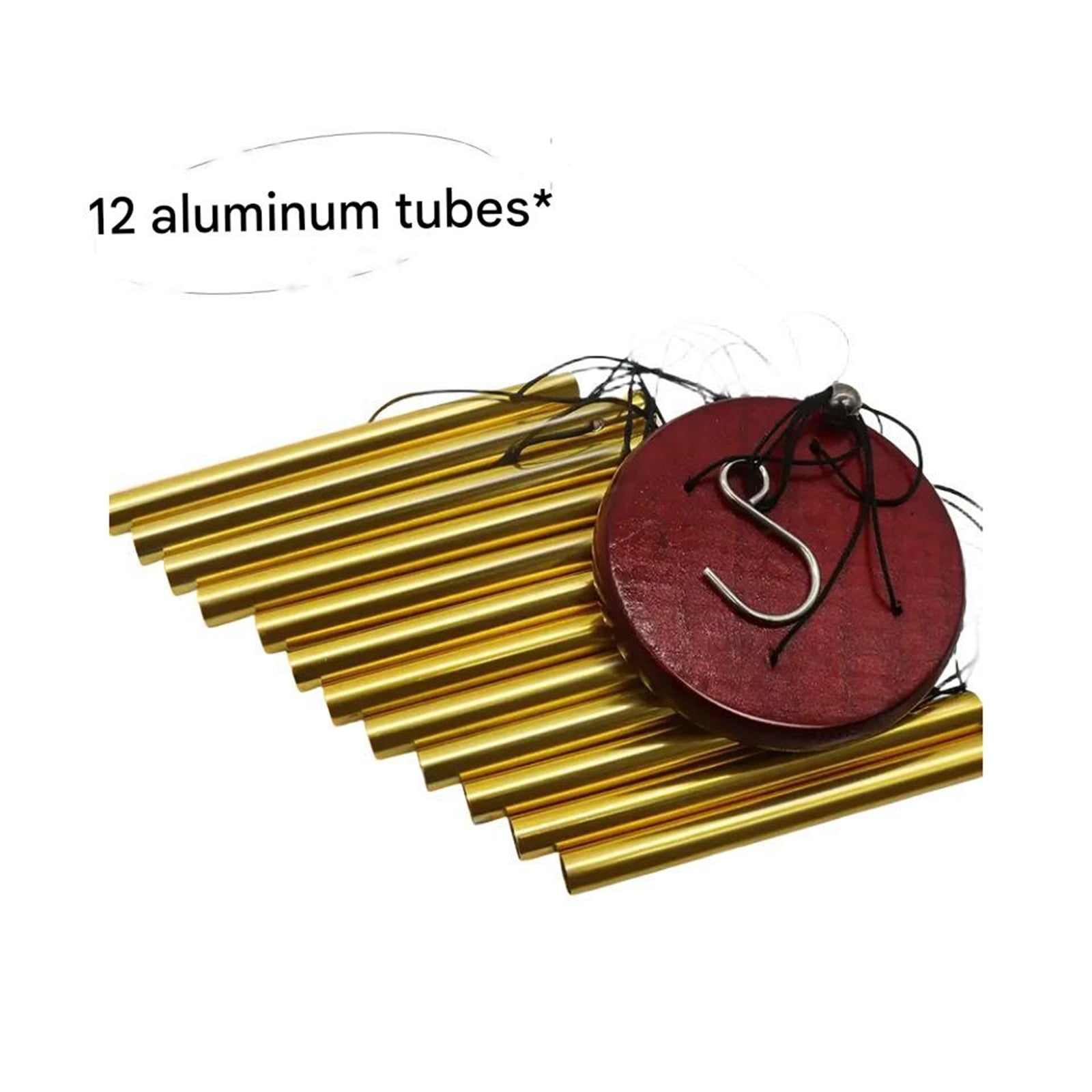 Aluminum Tube Wind Chimes for Outside – 12 Classic Tuned Music Tubes,Outdoor Waterproof Hanging Decor for Garden Patio Terrace Balcony,Sympathy Gift