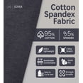 thumbnail image 6 of Eovea - Cotton Spandex Fabric by Yard - Jersey Knit 95% Cotton 5% Spandex T-Shirt Tops Fabric 4-Way Stretch Lightweight & Breathable Apparel Dresses 60" Wide 10oz (Black, 40 Yard), 6 of 6