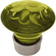 Water Colours Moss Green Acrylic and Satin Nickel Cabinet Knob P31219C-MGN-C