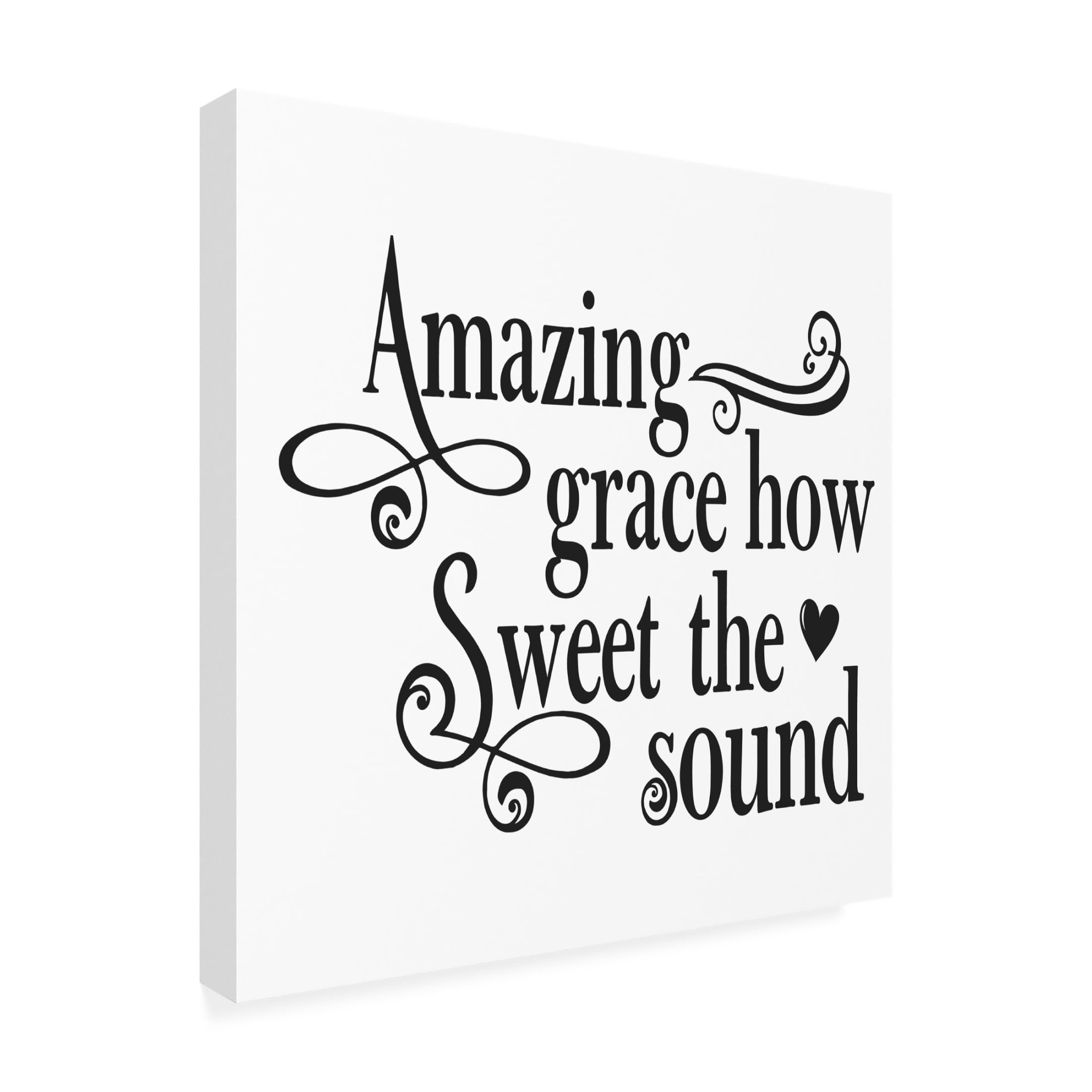 Canvas Wall Art - Jean Plout 'Christian Typography E' Wall Art for Living Room, Bedroom, or Office Décor by Trademark Fine Art - 18 x 18 Inches