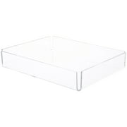 Plymor Clear Acrylic Open Corner Merchandise Display Tray, 9.5" W x 12.25" D x 2.125" H (2 Pack)