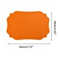 thumbnail image 2 of Unique Bargains 2 Pcs Rectangular Faux Leather Placemat Orange, 2 of 5