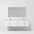 thumbnail image 5 of Lexora Home Geneva 72" Carrara Marble Top Double Vanity in Glossy White, 5 of 11