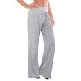 thumbnail image 6 of Gray Women's Casual Pants, Women'S Comfy Casual Pajama Pants Floral Print Drawstring Palazzo Pants Wide Leg,Women's Casual Pants S, 6 of 7