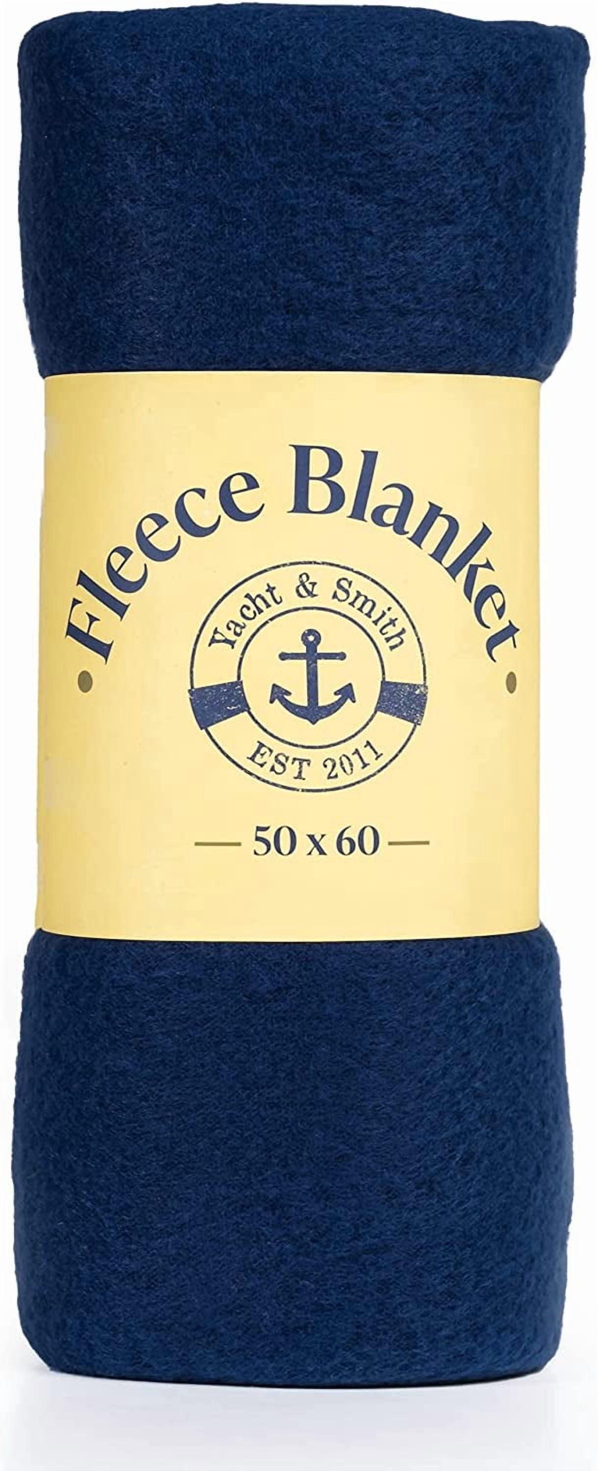 Yacht & Smith Soft Fleece Blankets 50 X 60, Lightweight, Cozy Warm Throws Dark Colorful Blanket Sofa Travel Outdoor, Wholesale