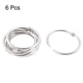 thumbnail image 2 of Book Office Metal Loose Leaf Binder Hinge Snap Ring Keyring 32mm Inner Dia 6pcs, 2 of 5