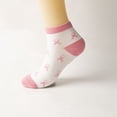 thumbnail image 2 of Yuanlong Socks Women And Men Pink Ribbon Breast Cancer Awareness Ankle Socks Outdoor Sports Breathable Short Tube Socks, 2 of 4