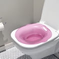 thumbnail image 1 of Baño de Asiento para Asiento de Inodoro Asiento de Colgable Portátil Reutilizable Área de Asiento Más Amplia Bañera de Inodoro Bidé de Baño de C , Rosa, 1 of 8