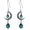 Green, variant on Moon Earrings for Women 925 Sterling Silver Celtic Moon Dangle Drop Earrings Red Dangling Earrings Celtic Jewelry Gifts for Women
