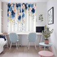thumbnail image 4 of Navy Blue Spring Floral Kitchen Curtains Window Panels, Farmhouse Butterfly Insulated Window Treatment Curtain, Grommet Curtains for Bedroom/Living Room/Bathroom, 2 Piece 52"Wx72"L, 4 of 8