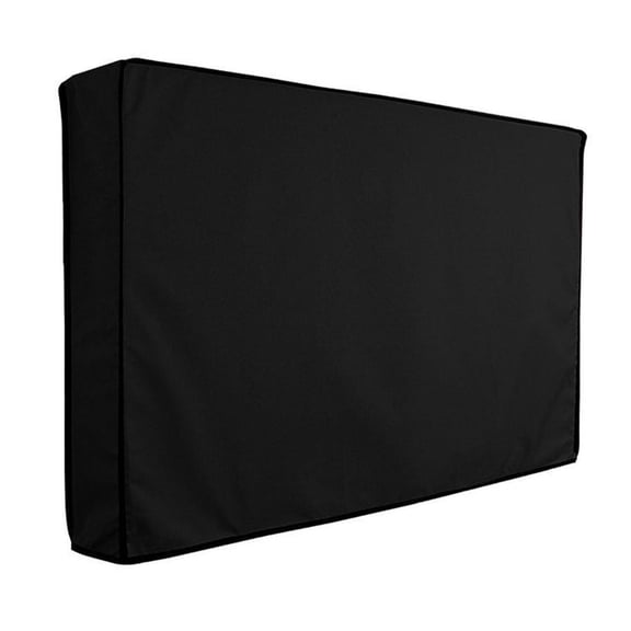 Outdoor TV Cover 600D Waterproof Dustproof Protection 22-65 inch Flat Screen Television Weather-Resistant with Remote Pocket Black