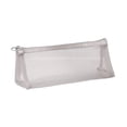 thumbnail image 1 of Estuche transparente de malla con cremallera para lápices – Bolsa de papelería ligera de nailon para material de oficina, almacenamiento de viaje y organización diaria., 1 of 6