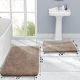 thumbnail image 5 of Fymlhomi Bathroom Rugs Extra Thick, Non-Slip Bath Rugs for Bathroom, Soft Microfiber Absorbent Bath Mat, Bathmats Washable for Living Room Bedroom Floor, Shower, Tub 16" x 24" Taupe, 5 of 5