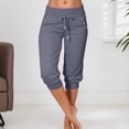 thumbnail image 2 of Womans Pants Wide Straight Leg Baggy Pants Capri Slacks Womens Pants Casual Soft Pants Clothes Women, 2 of 6